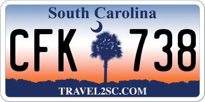 SC license plate CFK738
