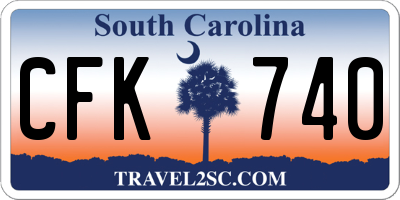 SC license plate CFK740