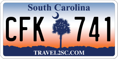 SC license plate CFK741