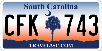 SC license plate CFK743