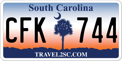 SC license plate CFK744