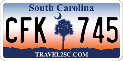 SC license plate CFK745