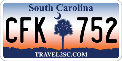 SC license plate CFK752