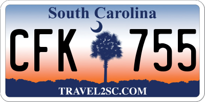 SC license plate CFK755