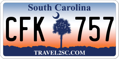 SC license plate CFK757