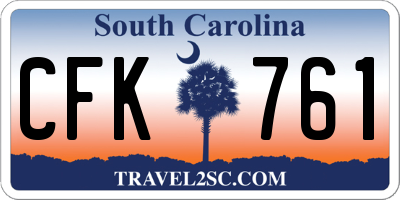 SC license plate CFK761