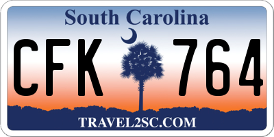 SC license plate CFK764