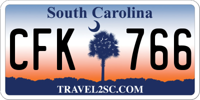 SC license plate CFK766