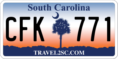 SC license plate CFK771