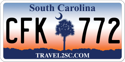 SC license plate CFK772