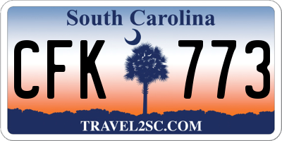 SC license plate CFK773