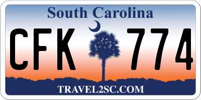 SC license plate CFK774