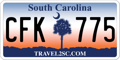 SC license plate CFK775