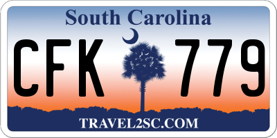 SC license plate CFK779