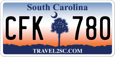 SC license plate CFK780