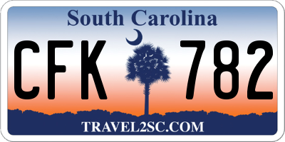 SC license plate CFK782