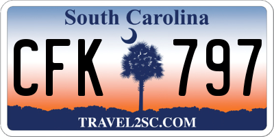 SC license plate CFK797