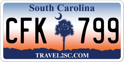 SC license plate CFK799