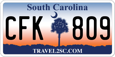 SC license plate CFK809