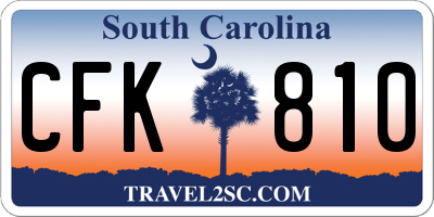SC license plate CFK810