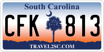 SC license plate CFK813