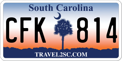 SC license plate CFK814
