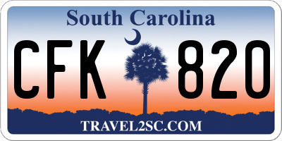 SC license plate CFK820