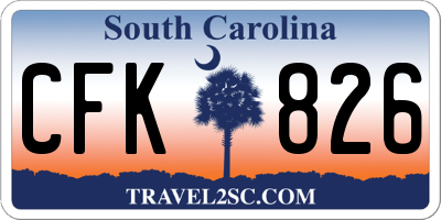 SC license plate CFK826
