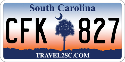 SC license plate CFK827