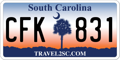 SC license plate CFK831