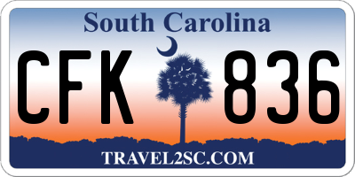 SC license plate CFK836