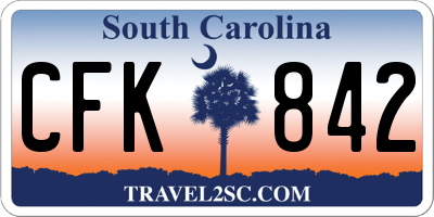 SC license plate CFK842