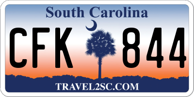 SC license plate CFK844