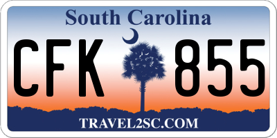 SC license plate CFK855