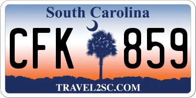 SC license plate CFK859