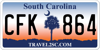 SC license plate CFK864