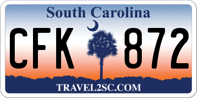 SC license plate CFK872