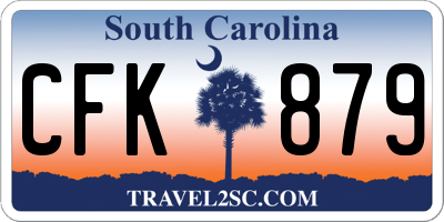 SC license plate CFK879