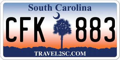 SC license plate CFK883