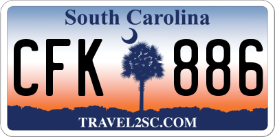 SC license plate CFK886