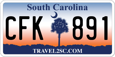 SC license plate CFK891