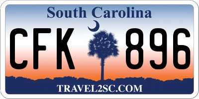 SC license plate CFK896