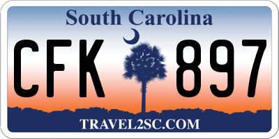 SC license plate CFK897