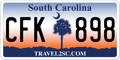 SC license plate CFK898