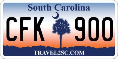 SC license plate CFK900
