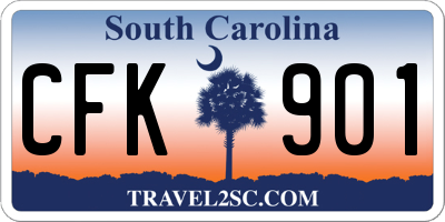 SC license plate CFK901