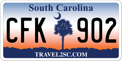 SC license plate CFK902