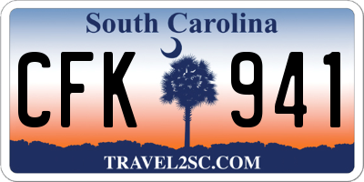 SC license plate CFK941