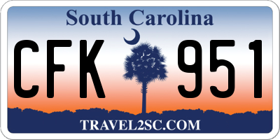 SC license plate CFK951