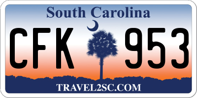 SC license plate CFK953